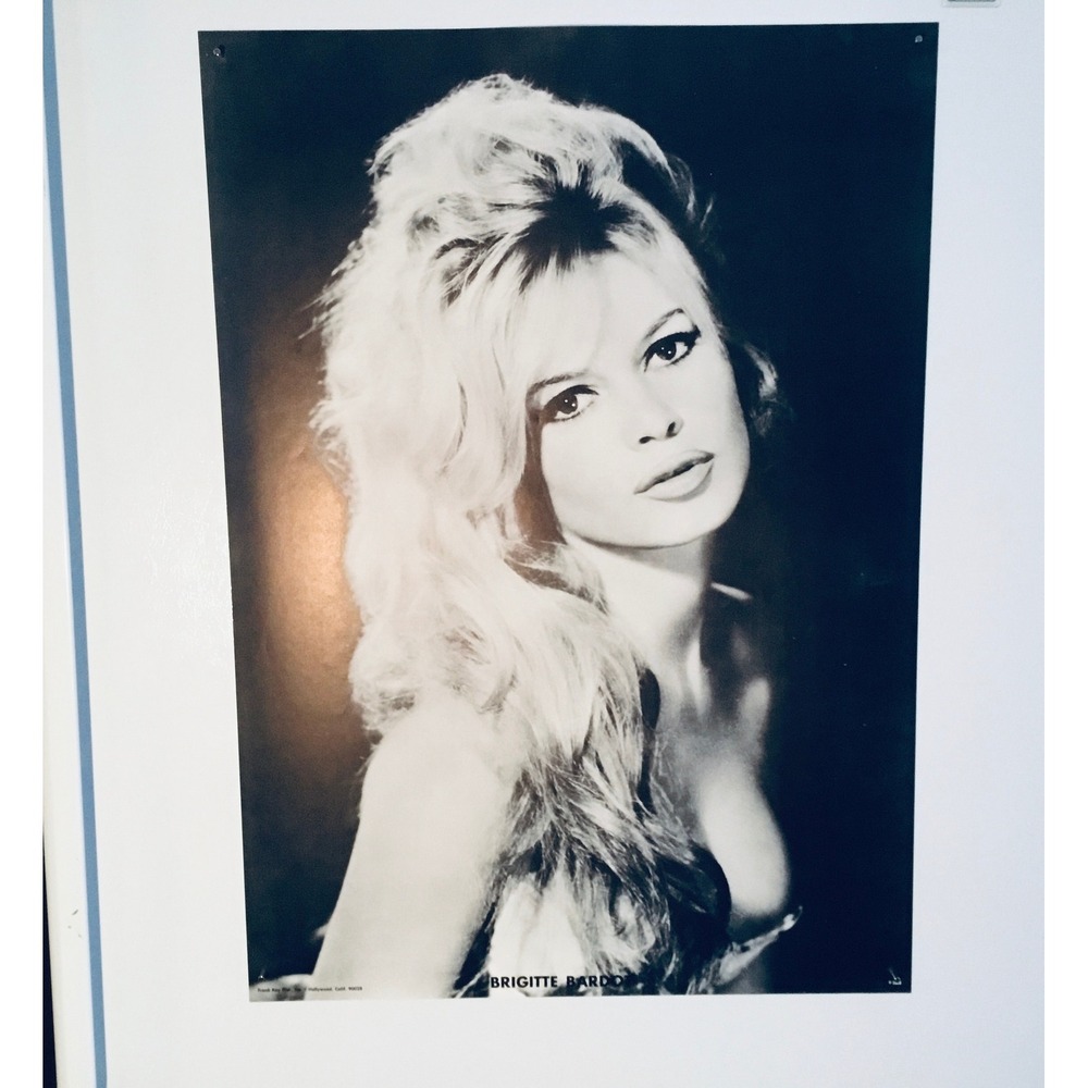 Actress Brigitte Bardot 1969 Black and White Poster - Picture 3 of 6